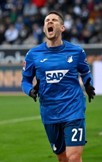 Andrej Kramaric TSG 1899 Hoffenheim (27) disappointed, screams, PreZero Arena, Sinsheim,