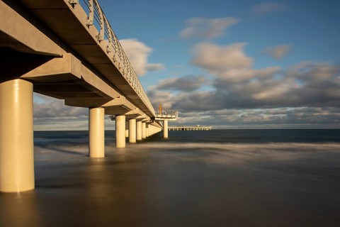 New pier in Prerow, at 720 metres the longest pier on the Baltic Sea, Prerow,
