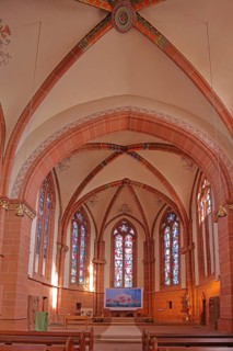 Interior view with chancel of the Cathedral of Our Lady, Cathedral, Wetzlar, Hesse, Germany, Europe