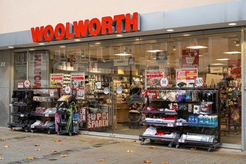 Entrance to the Woolworth department stores', Erlangen, Middle Franconia, Bavaria, Germany, Europe
