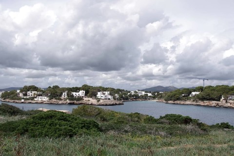 Majorca, Cala d'Or, landscape, rocky coast, view from the fortress Es Forti to Cala Llonga