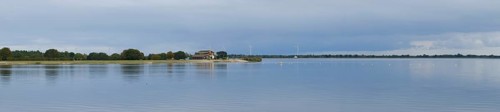 Landscape at the reservoir, Geeste, Emsland, Lower Saxony, Germany, Europe