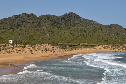 Playa de Calblanque, beach in the regional park Monte de las Cenizas y (Peña) del Águila, near