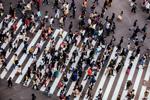 TOKYO, JAPAN, MAY 12, 2019, Shibuya Crossing is one of the world's most used pedestrian crossings,