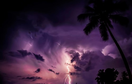 Lightning Over Florida, USA, Night, North America