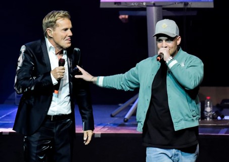Dieter Bohlen with Pietro Lombardi celebrates his birthday with his fans at a mega concert in the