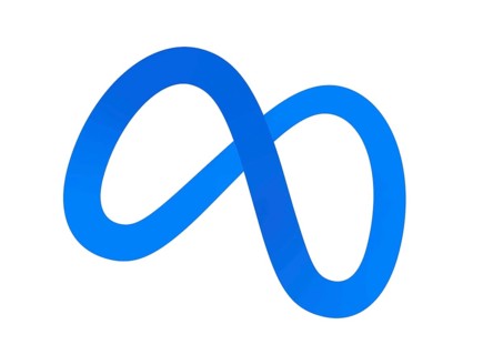 Rotated to right, logo Meta, Internet, Logo