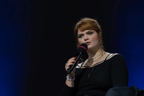 FRANKFURT AM MAIN, Germany, October 20 2023: Sophie Passmann (*1994, German author, radio host,