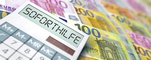 Immediate help - Calculator lies on euro banknotes