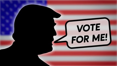 Symbolic image on the topic of presidential elections 2024, election recommendation, call to vote