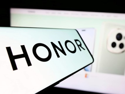 Stuttgart, Germany, 03-15-2024: Mobile phone with logo of Chinese smartphone company Honor Device
