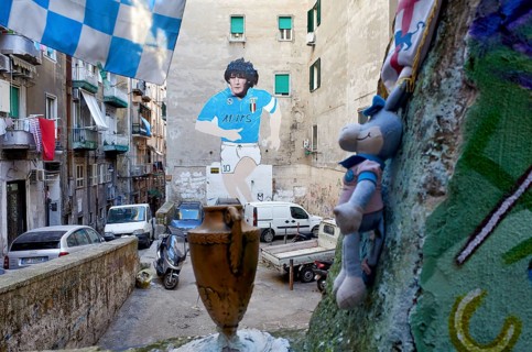 Naples Campania Italy. Made on the occasion of the second Scudetto of Napoli, in the 1990, the