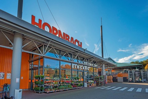 Entrance, Hornbach DIY store, Kempten, Allgäu, Bavaria, Germany, Europe