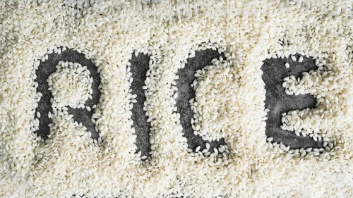 Word rice written white rice