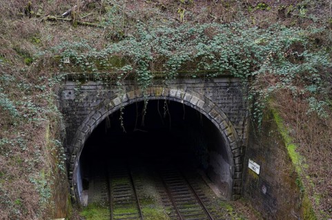 Railway tunnel in the Ohrenklinge, Westfrankenbahn, Gottwollshausen, regional railway, Deutsche
