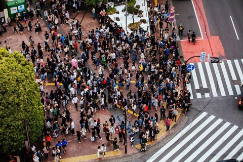 TOKYO, JAPAN, MAY 12, 2019, Shibuya Crossing is one of the world's most used pedestrian crossings,
