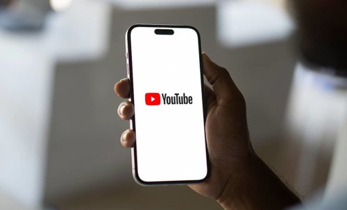 Youtube Logo on Smartphone Screen