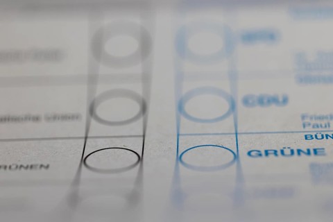 Postal vote, ballot paper for the Bundestag election, Cologne, North Rhine-Westphalia, Germany,
