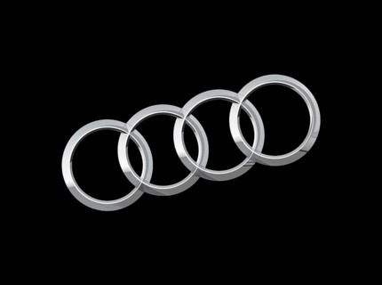 Nach links gedreht, Symbol Audi, Auto, Logo