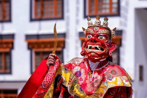 Cham dance (Mask dance), Leh, Ladakh, India, Asia