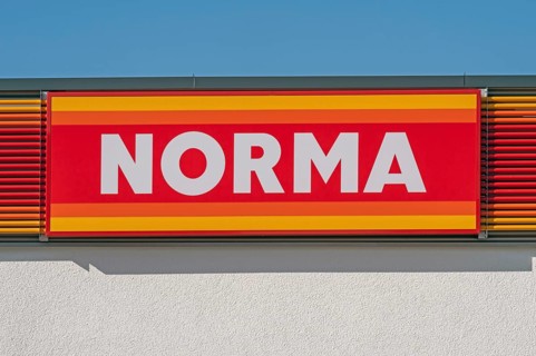 Logo and lettering, NORMA supermarket, Norma Lebensmittelfilialbetrieb Stiftung & Co. KG, Kempten,