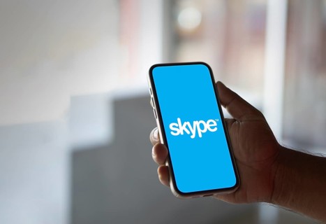 Skype Mobile Logo on smartphone