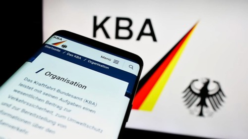 Stuttgart, Germany, 09-17-2023: Mobile phone with website of German federal agency