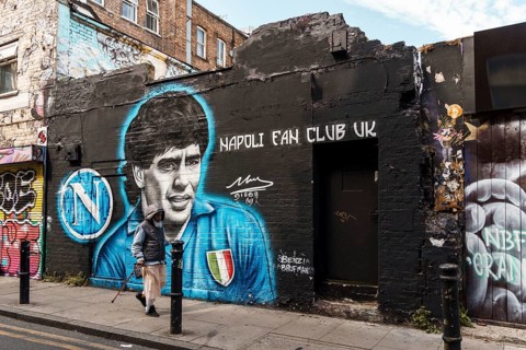 London, UK, August 25, 2023: Street scene with people walking by Brick Lane in Shoreditch Area in