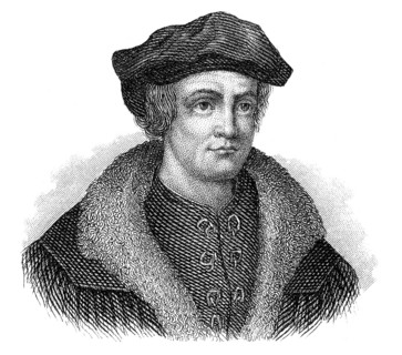 Portrait of Thomas Muentzer or Muenzer, around 1489 - 1525, a Protestant theologian and