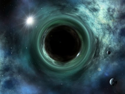 An image of a nice space singularity black hole