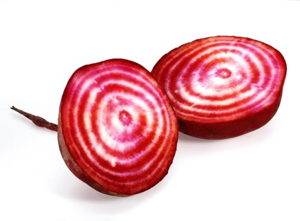 Beetroot, beta vulgaris rubra against white background