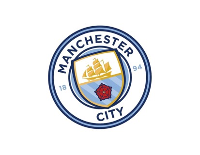Nach links gedreht, Manchester City-Logo, Fußball, Logo