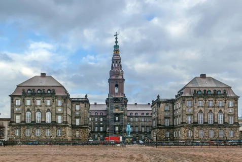 Christiansborg Palace in central Copenhagen, is the seat of the Danish Parliament, the Danish Prime