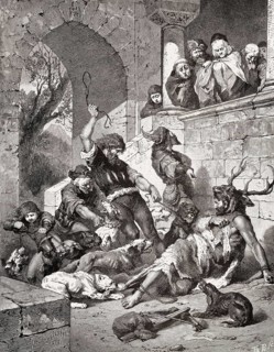 Lynch law of a poacher, Middle Ages