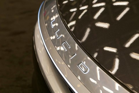 Salon Automobile 2025, Lucid car emblem, Convention Centre, Montreal, Province of Quebec, Canada,