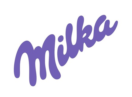 Nach links gedreht, Milka Logo 1962, Lebensmittel, Historisches Logo von 1962