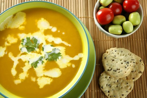 Delicious mediterranean pumpkin soup