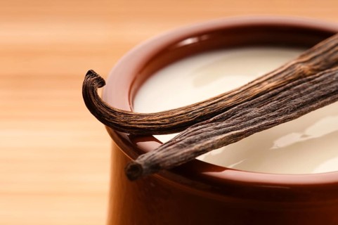 Sweet vanilla pudding dessert, poland