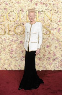 Tilda Swinton at the 82nd Annual Golden Globe Awards held at the Beverly Hilton Hotel in Beverly