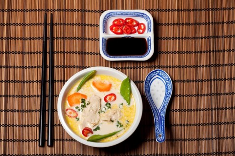 Thai tom kha gai soup
