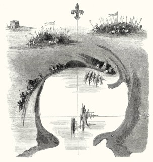 The fleet of Estêvão da Gama attacking the Ottoman fleet in its harbor at Suez, Gulf of Suez, 16th
