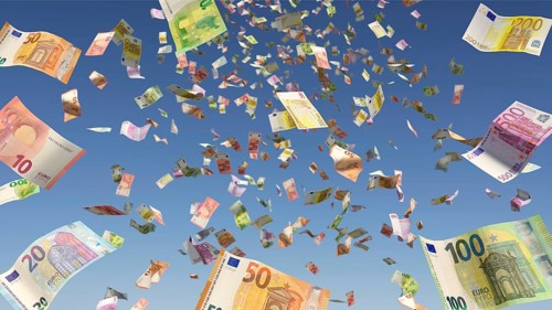 Symbolic image on the subject of money, winning the lottery, wealth, etc