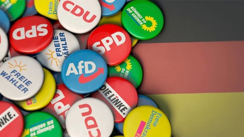 Symbolic image on the subject of elections, parties, federal elections, state elections, etc. in