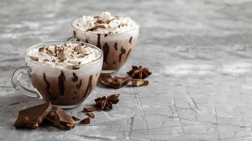 Delicious hot chocolate concept with copy space. Resolution and high quality beautiful photo