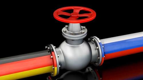 Symbolic image on the subject of natural gas supplies from Russia to Germany
