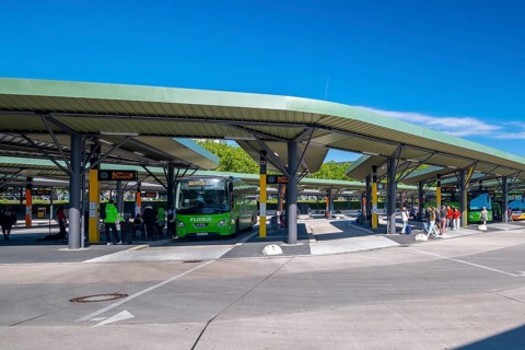 Central bus station ZOB, Flixbus, Messedamm, Westend, Charlottenburg, Berlin, Germany, Europe