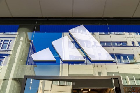 A picture of the facade of an Adidas store