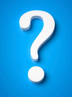 An image of a questionmark on a blue background