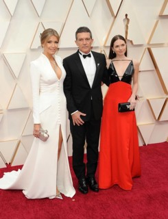 Nicole Kimpel, Antonio Banderas and Stella Banderas at the 92nd Academy Awards held at the Dolby