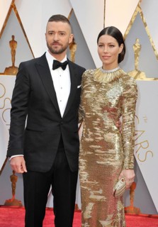 Jessica Biel and Justin Timberlake at the 89th Annual Academy Awards held at the Hollywood and
